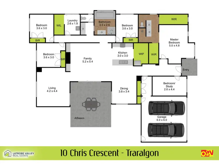 Floorplan of Homely house listing, 10 Chris Crescent, Traralgon VIC 3844