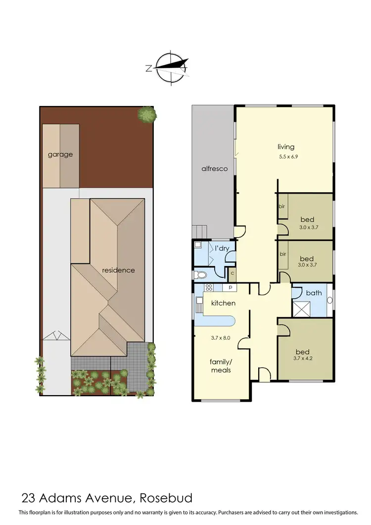 Floorplan of Homely house listing, 23 Adams Avenue, Rosebud VIC 3939