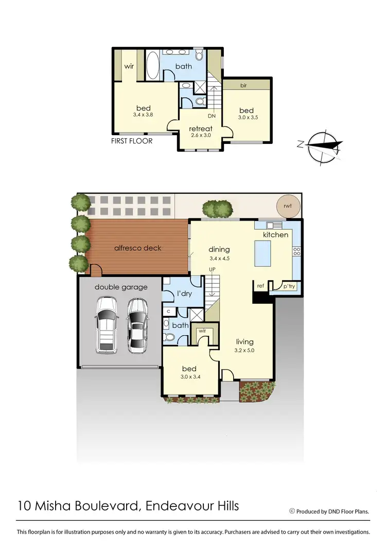 Floorplan of Homely townhouse listing, 10 Misha Boulevard, Endeavour Hills VIC 3802