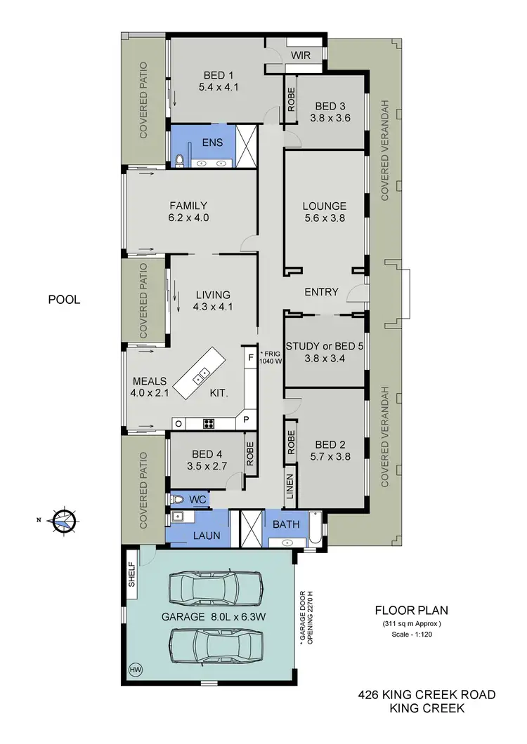 Floorplan of Homely rural property listing, 426 King Creek Road, King Creek NSW 2446