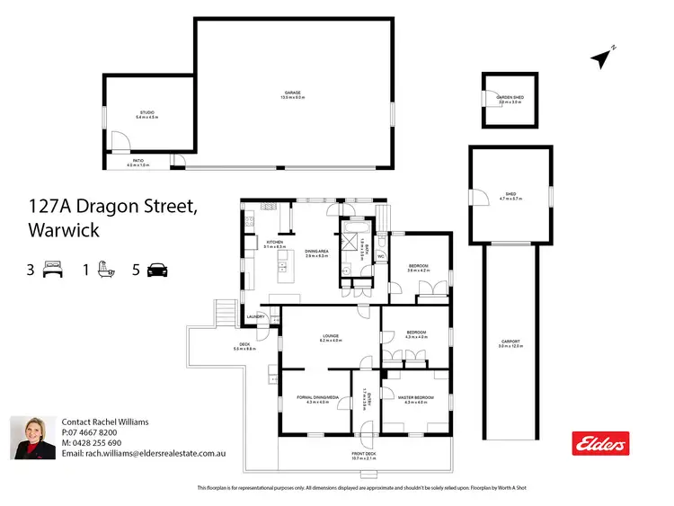 Floorplan of Homely house listing, 127A Dragon Street, Warwick QLD 4370