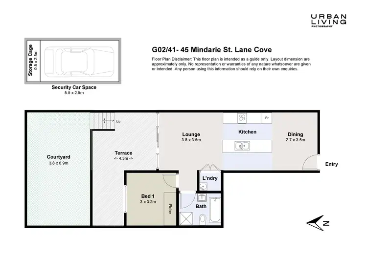Floorplan of Homely apartment listing, G02/41-45 Mindarie Street, Lane Cove NSW 2066