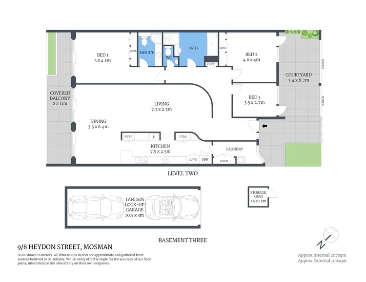Floorplan of Homely apartment listing, 9/8 Heydon Street, Mosman NSW 2088