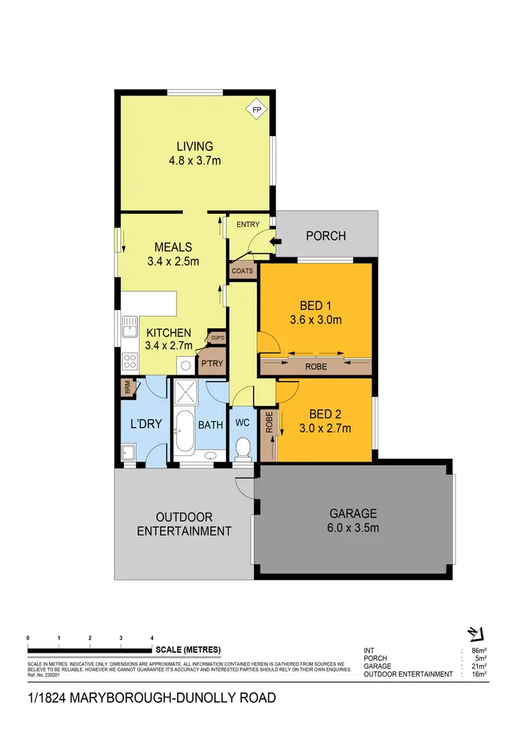 Floorplan of Homely rural property listing, 1/1824 Maryborugh-Dunolly Road, Dunolly VIC 3472