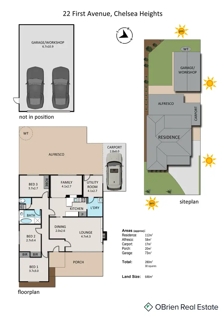 Floorplan of Homely house listing, 22 First Avenue, Chelsea Heights VIC 3196