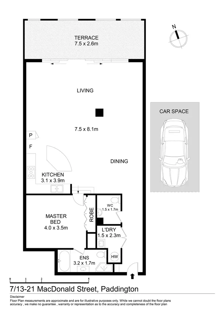 Floorplan of Homely apartment listing, 7/13-21 MacDonald Street, Paddington NSW 2021
