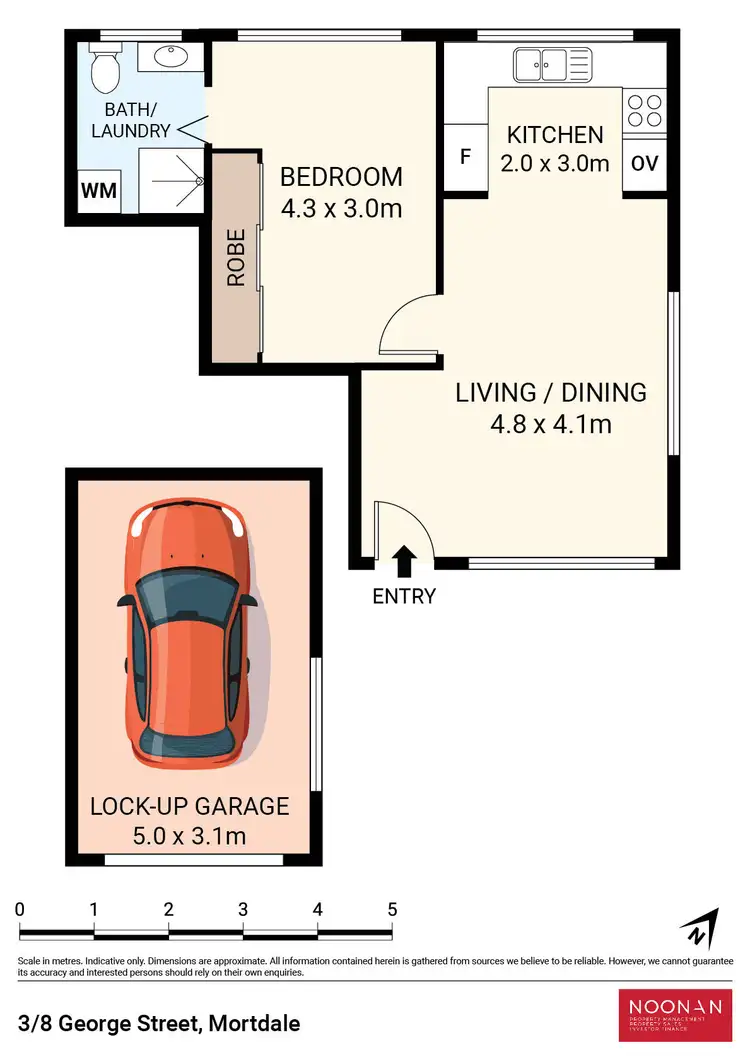 Floorplan of Homely unit listing, 3/8 George Street, Mortdale NSW 2223