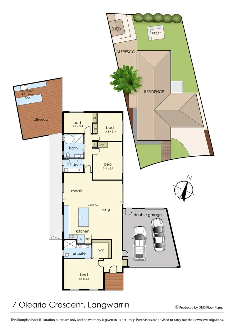 Floorplan of Homely house listing, 7 Olearia Crescent, Langwarrin VIC 3910