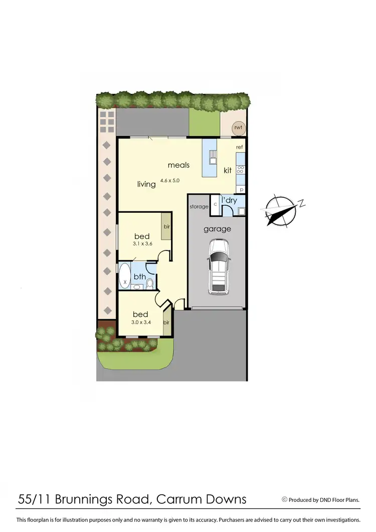 Floorplan of Homely unit listing, 55/11 Brunnings Road, Carrum Downs VIC 3201
