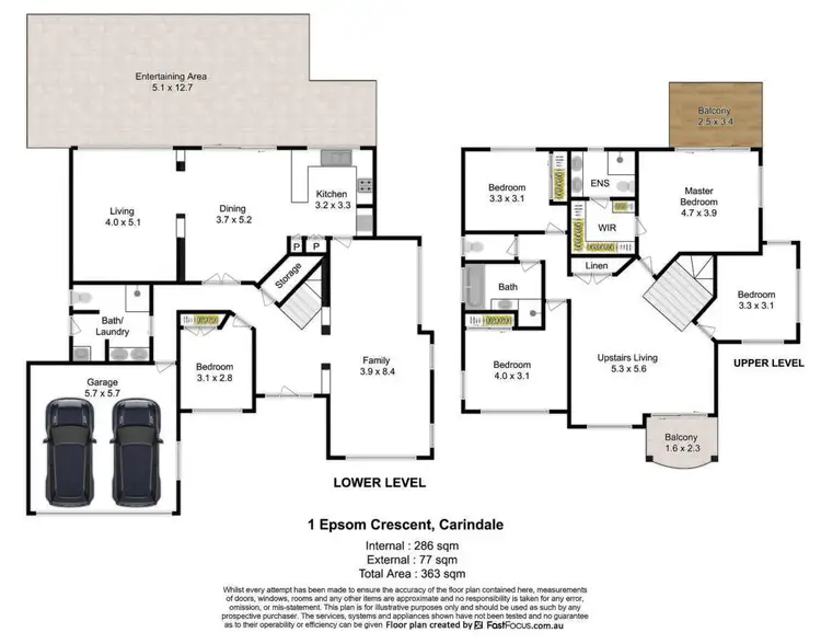 Floorplan of Homely house listing, 1 Epsom Court, Carindale QLD 4152