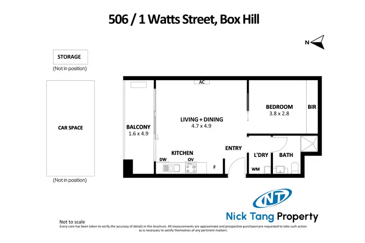 Floorplan of Homely apartment listing, 506/1 Watts Street, Box Hill VIC 3128