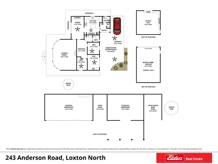 Floorplan of Homely house listing, 243 Anderson Road, Loxton SA 5333