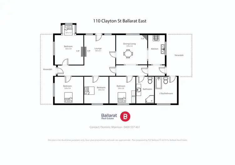 Floorplan of Homely house listing, 110 Clayton Street, Golden Point VIC 3350