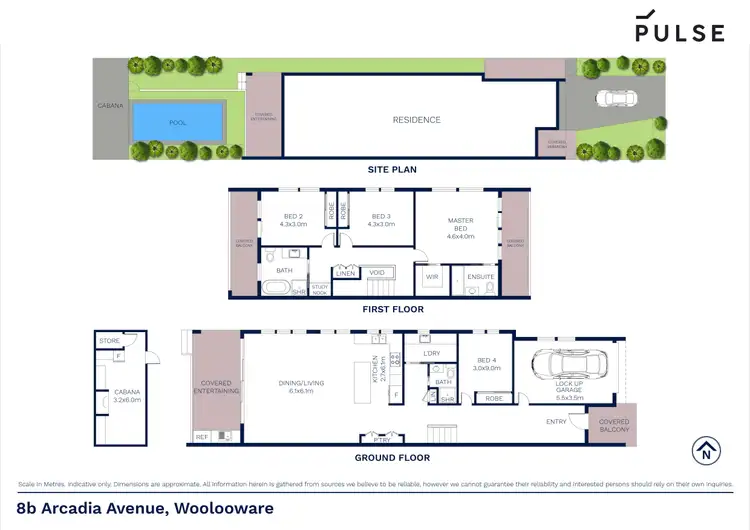 Floorplan of Homely semi-detached listing, 8B Arcadia Avenue, Woolooware NSW 2230