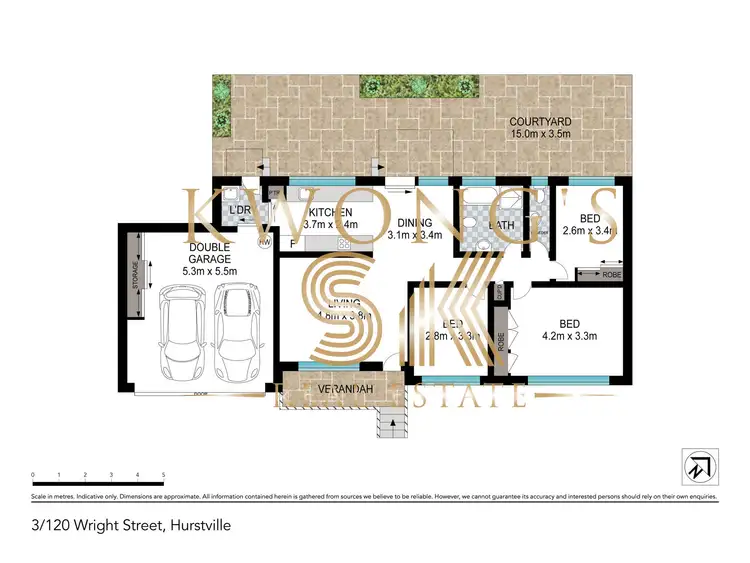 Floorplan of Homely villa listing, 3/120 Wright Street, Hurstville NSW 2220