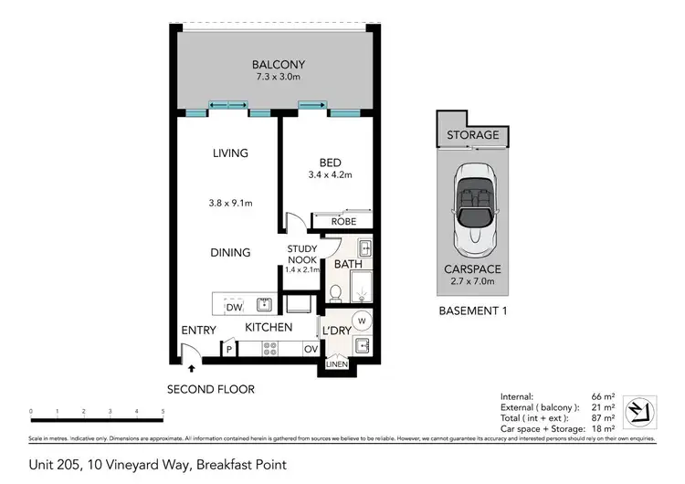 Floorplan of Homely apartment listing, 205/10-16 Vineyard Way, Breakfast Point NSW 2137