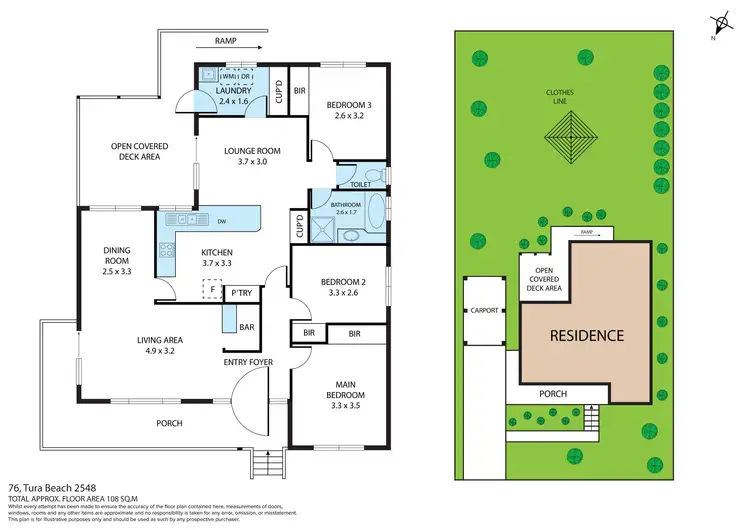 Floorplan of Homely house listing, 76 Tura Beach Drive, Tura Beach NSW 2548