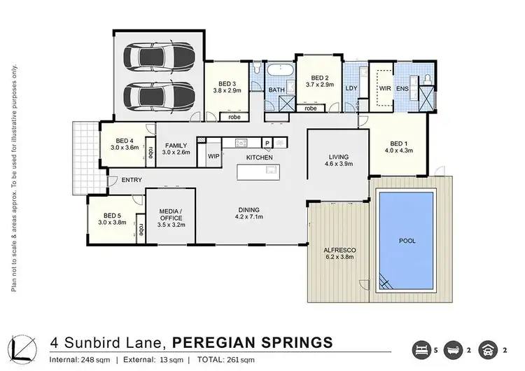 Floorplan of Homely house listing, 4 Sunbird Lane, Peregian Springs QLD 4573