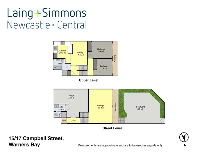 Floorplan of Homely townhouse listing, 15/17 Campbell Street, Warners Bay NSW 2282