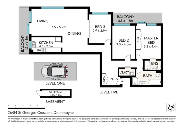 Floorplan of Homely apartment listing, 26/84 St Georges Crescent, Drummoyne NSW 2047