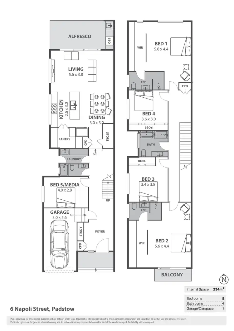 Floorplan of Homely semi-detached listing, 6 Napoli Street, Padstow NSW 2211