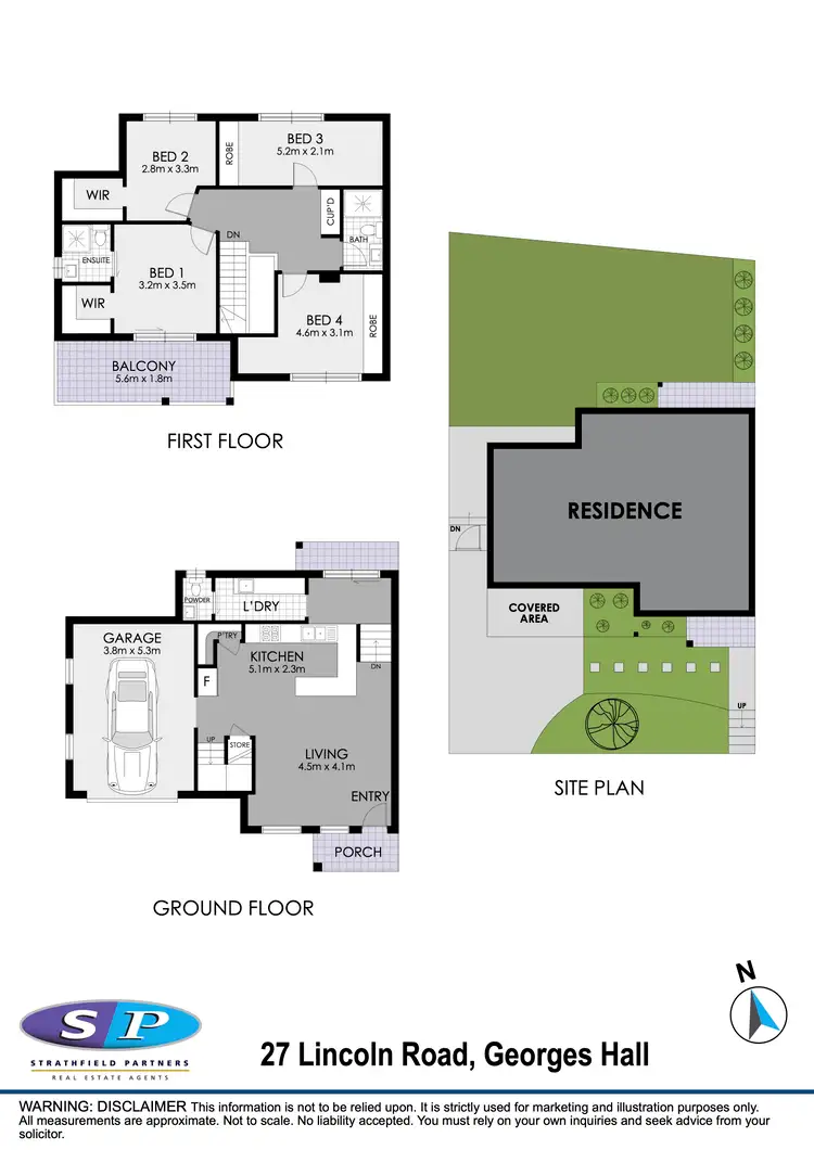 Floorplan of Homely semi-detached listing, 27 Lincoln Road, Georges Hall NSW 2198