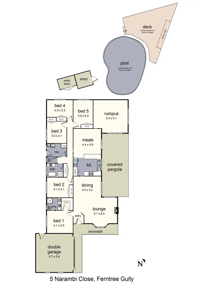 Floorplan of Homely house listing, 5 Narambi Close, Ferntree Gully VIC 3156