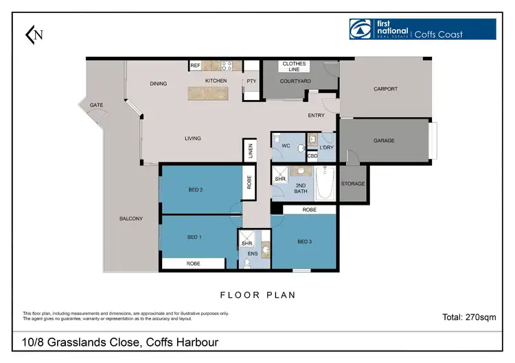 Floorplan of Homely apartment listing, 10/8 Grasslands Close, Coffs Harbour NSW 2450