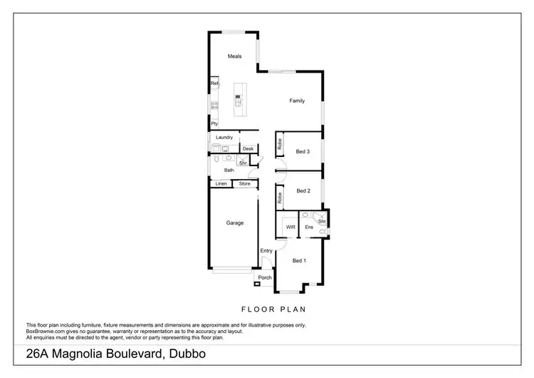 Floorplan of Homely semi-detached listing, 26A Magnolia Boulevard, Dubbo NSW 2830