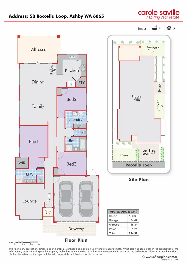 Floorplan of Homely house listing, 58 Roccella Loop, Ashby WA 6065