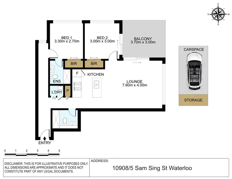 Floorplan of Homely apartment listing, 10908/5 Sam Sing Street, Waterloo NSW 2017