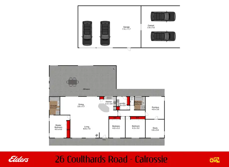 Floorplan of Homely rural property listing, 26 Coulthards Road, Calrossie VIC 3971
