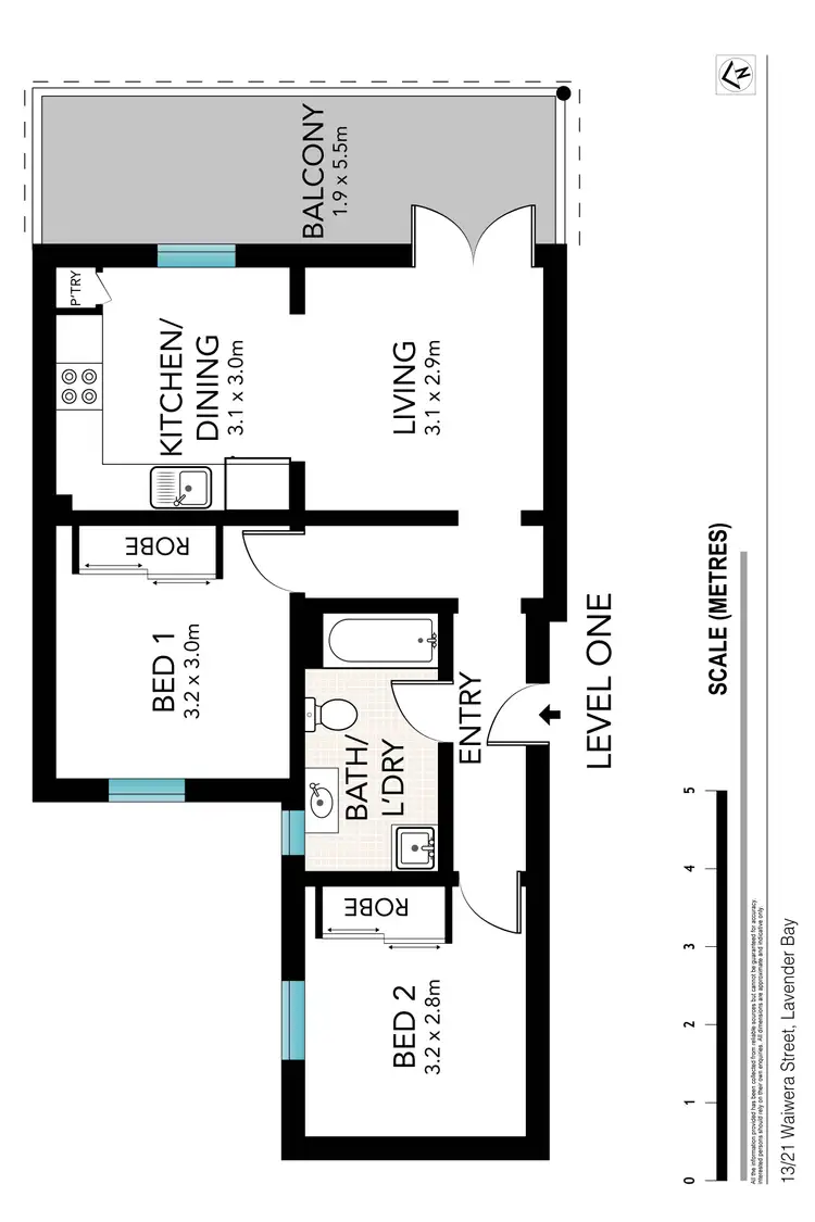 Floorplan of Homely apartment listing, 13/21 Waiwera Street, Lavender Bay NSW 2060