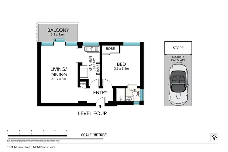 Floorplan of Homely apartment listing, 18/4 Munro Street, Mcmahons Point NSW 2060