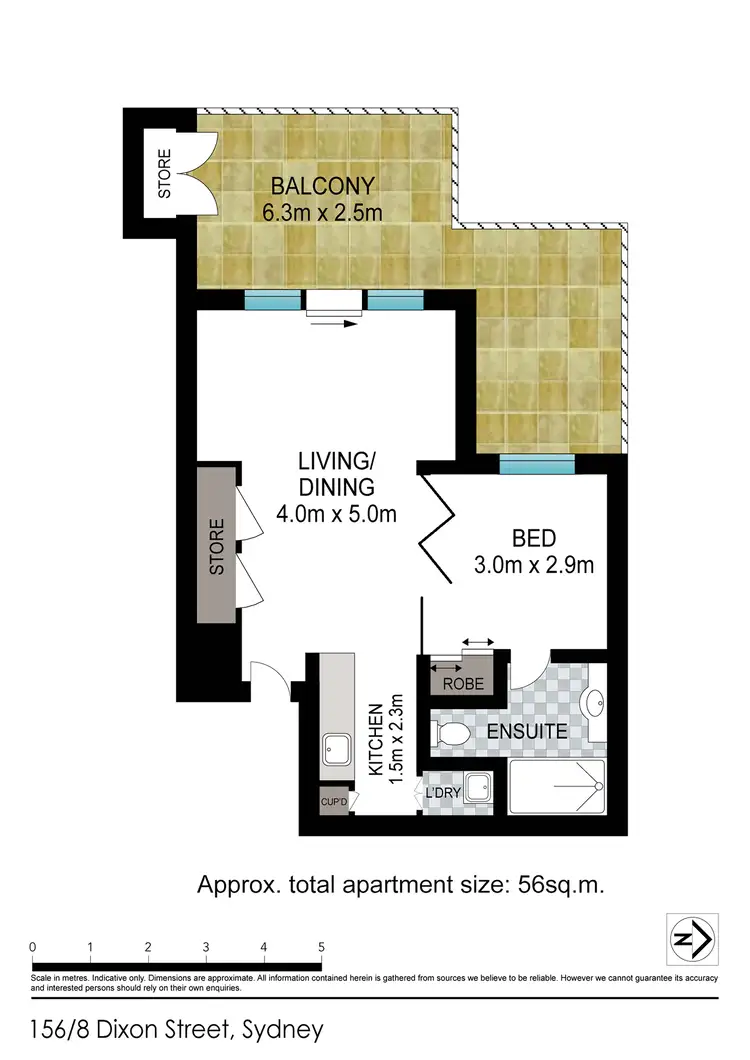 Floorplan of Homely apartment listing, 156/8 Dixon Street, Sydney NSW 2000