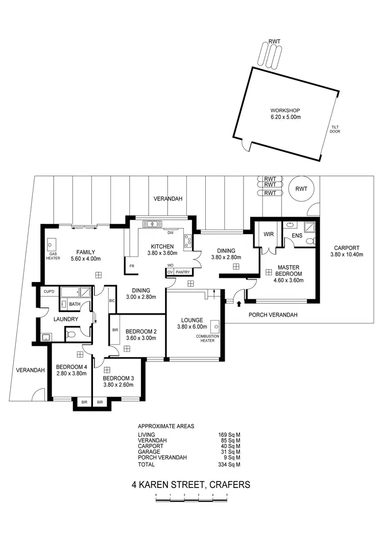 Floorplan of Homely house listing, 4 Karen Street, Crafers SA 5152