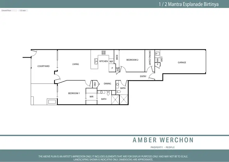 Floorplan of Homely villa listing, 1/2 Mantra Esplanade, Birtinya QLD 4575