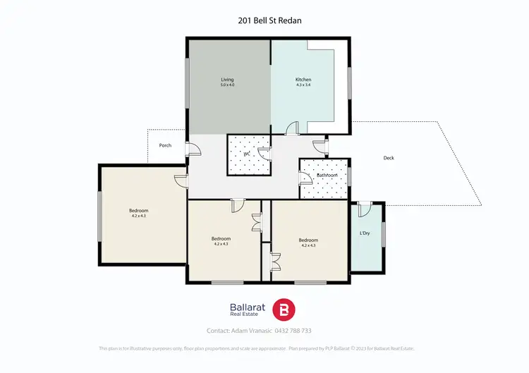 Floorplan of Homely house listing, 201 Bell Street, Redan VIC 3350