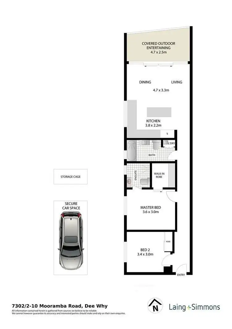 Floorplan of Homely apartment listing, 7302/2-10 Mooramba Road, Dee Why NSW 2099