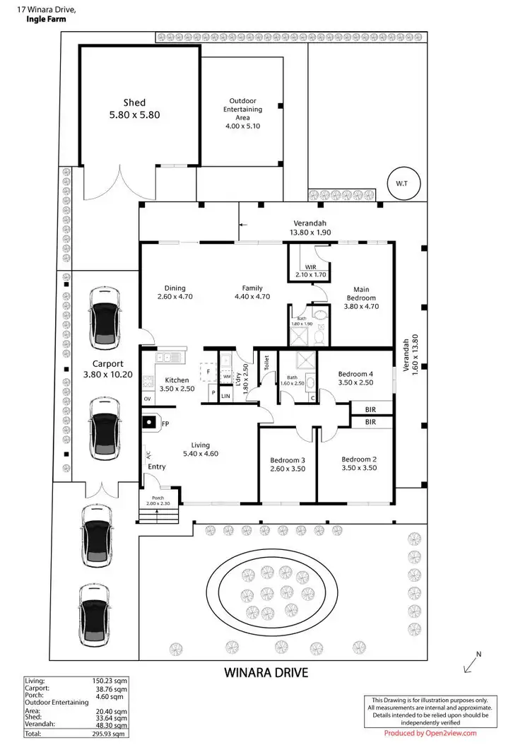 Floorplan of Homely house listing, 17 Winara Drive, Ingle Farm SA 5098