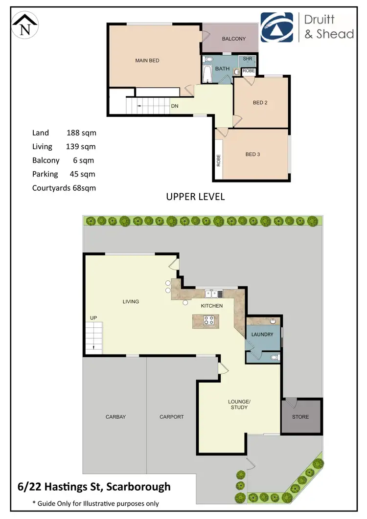 Floorplan of Homely townhouse listing, 6/22 Hastings Street, Scarborough WA 6019