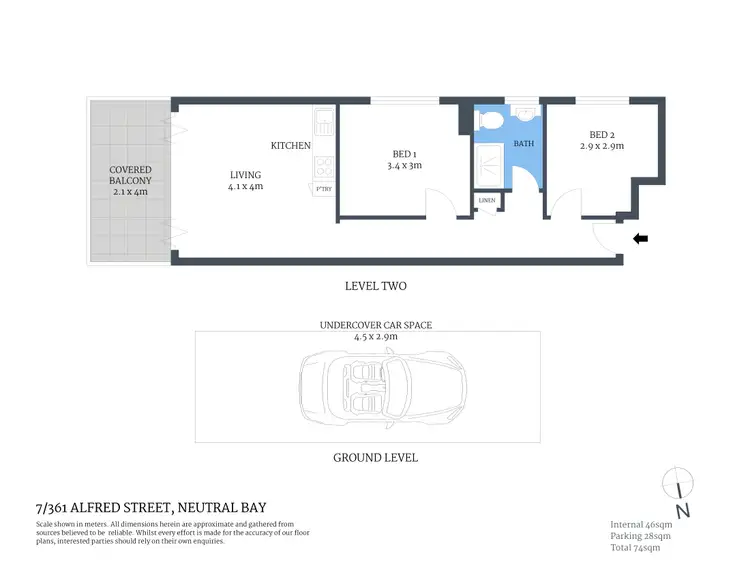 Floorplan of Homely apartment listing, 7/361 Alfred Street, Neutral Bay NSW 2089