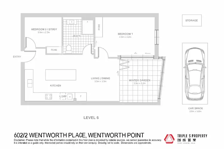 Floorplan of Homely apartment listing, 602/2 Wentworth Place, Wentworth Point NSW 2127