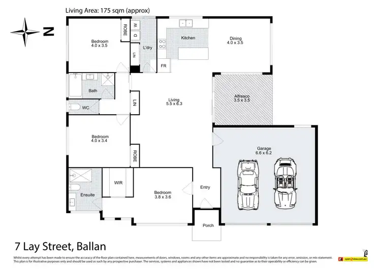 Floorplan of Homely house listing, 7 Lay Street, Ballan VIC 3342