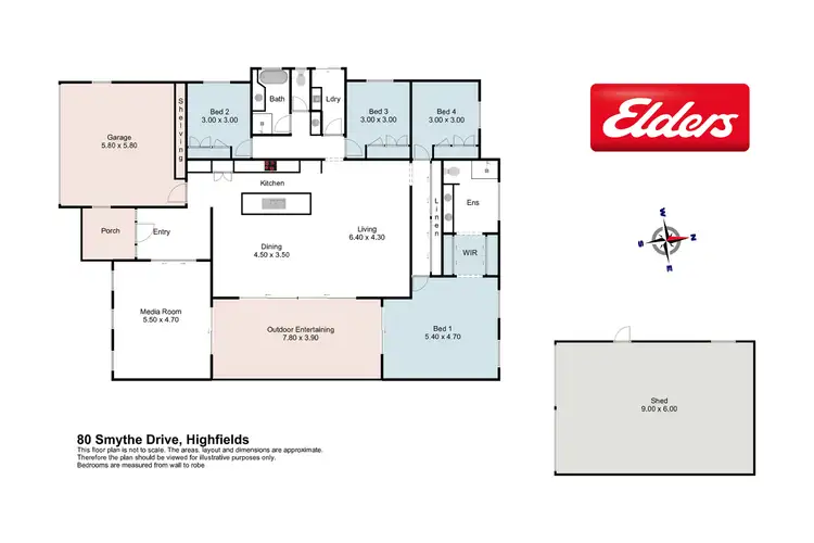 Floorplan of Homely house listing, 80 Smythe Drive, Highfields QLD 4352