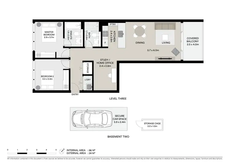 Floorplan of Homely apartment listing, A305/1-9 Allengrove, North Ryde NSW 2113