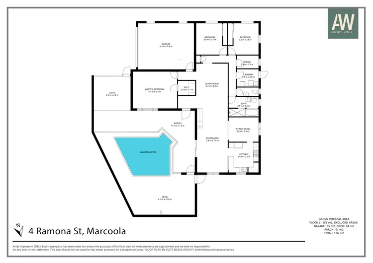 Floorplan of Homely house listing, 4 Ramona Street, Marcoola QLD 4564