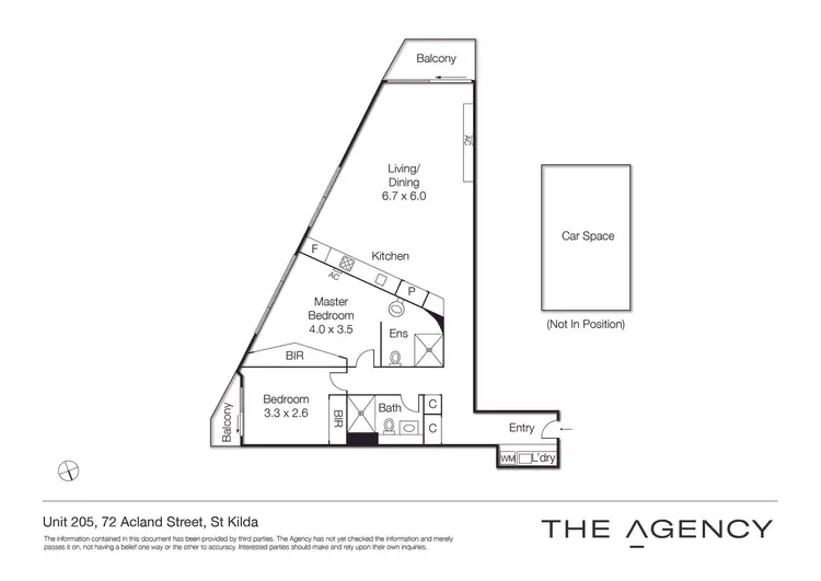 Floorplan of Homely apartment listing, 205/72 Acland Street, St Kilda VIC 3182