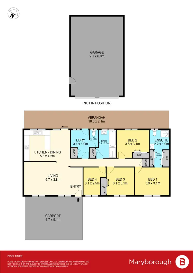 Floorplan of Homely house listing, 1 Powlett Street, Carisbrook VIC 3464
