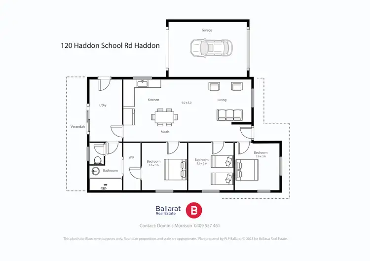 Floorplan of Homely rural property listing, 120 Haddon School Road, Haddon VIC 3351